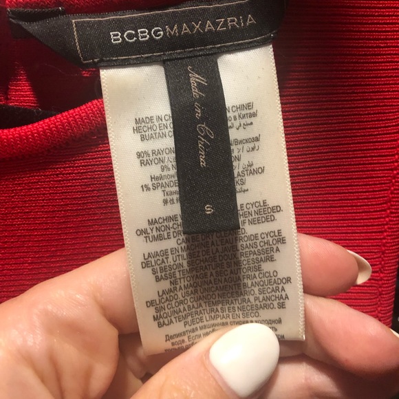 Bcbg red peplum dress - Picture 4 of 5